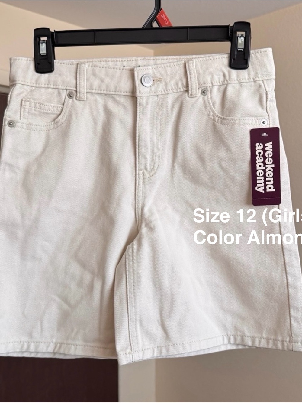 Weekend Academy Girls Baggy Jean Shorts, Size 12
